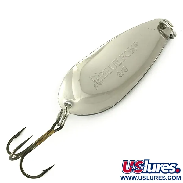 Blue Fox Strobe Tear Drop Spoon Blinker, Schwarz/Weiß/Nickel, 11g, #7136