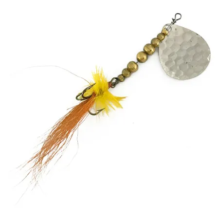 Renosky Lures Swiss Swing Hammered Spoon Spinner, Gehämmerter Nickel, 7g, Feder-Drilling, #7151