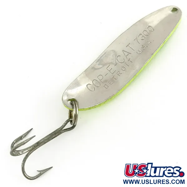 Eppinger Dardevle Cop-E-Cat 7300 UV Blinker, Gelb / Grün, 10g, UV, #7282