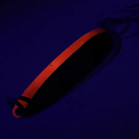 Luhr Jensen Krocodile Die #4 UV Blinker, Nickel / Rot, 19g, UV, #7411