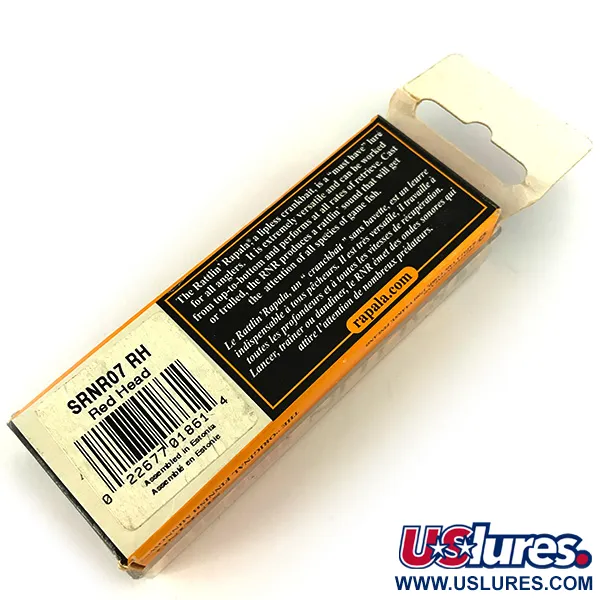 Rapala Rattl'n RAP Lipless Crankbait, Red Head, 16g, Sinkend, #SRNR07 RH