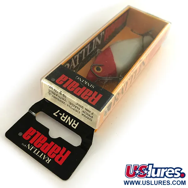 Rapala Rattl'n RAP Lipless Crankbait, Red Head, 16g, Sinkend, #SRNR07 RH