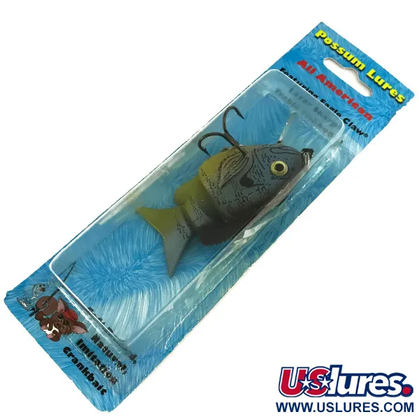Possum Lures Pan Fish Crankbait, Pumpkinseed, 12g, Eagle Claw, #7426