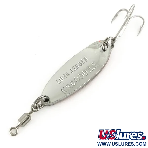 Luhr Jensen Krocodile UV Blinker, Nickel/Orange, 7g, UV-Stripe, #7447