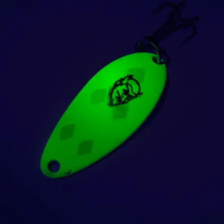 Eppinger Dardevle Devle Dog 5200 UV Blinker, Gelb/Grün, 7g, UV, #7452