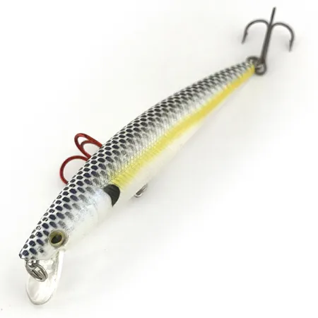 Matzuo Phantom Minnow Wobbler, Silber/Gelb, 9g, Schwebend, #7473