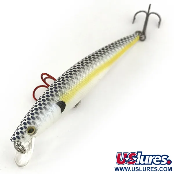 Matzuo Phantom Minnow Wobbler, Silber/Gelb, 9g, Schwebend, #7473