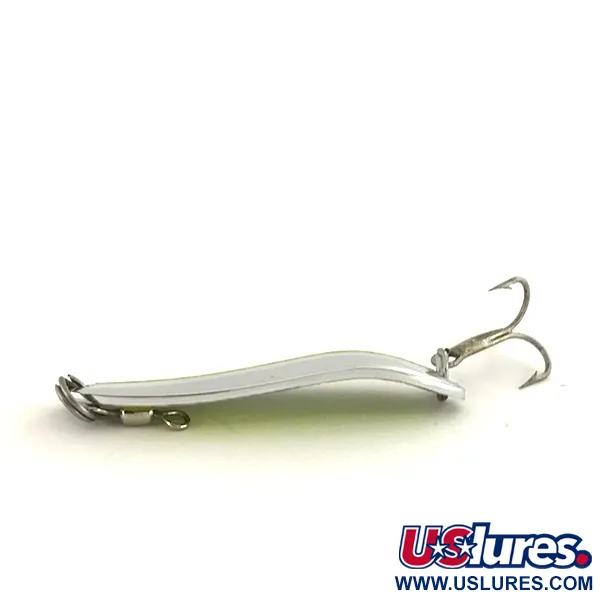 Luhr Jensen Krocodile Die #3 Blinker, Nickel/Chartreuse, 10g, UV, #7483