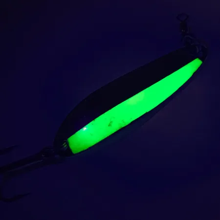 Luhr Jensen Krocodile Die #3 Blinker, Nickel/Chartreuse, 10g, UV, #7483