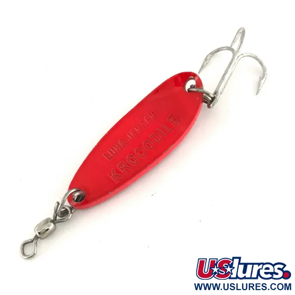 Luhr Jensen Krocodile UV Blinker, Rot / Schwarz, 9g, UV-aktiv, #7485