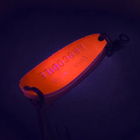 Luhr Jensen Krocodile UV Blinker, Rot / Schwarz, 9g, UV-aktiv, #7485