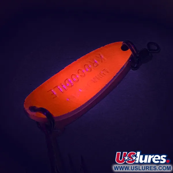 Luhr Jensen Krocodile UV Blinker, Rot / Schwarz, 9g, UV-aktiv, #7485