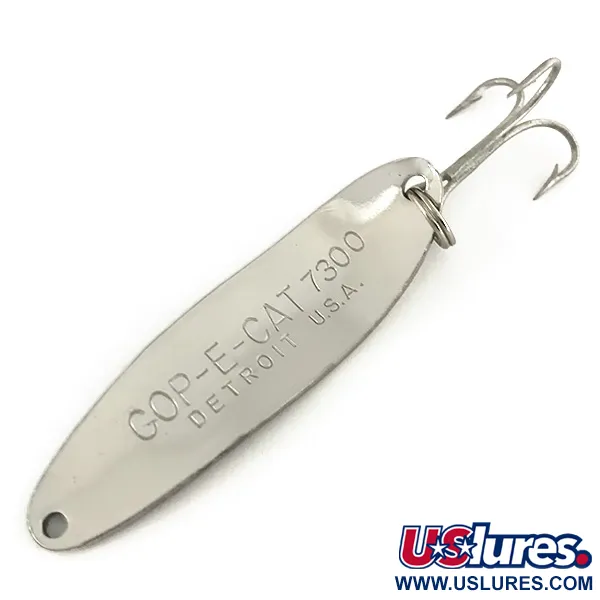 Dardevle Cop-E-Cat 7300 Blinker, Nickel/Grün, 10g, Wackel-Aktion, #7487