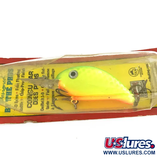Strike King Pro Model 3XD Crankbait, Chartreuse, 12g, Rasseln, #7501