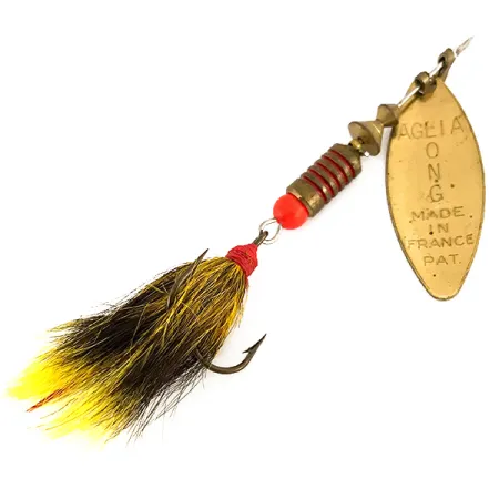 Mepps Aglia Long 2 Dressed Spinner, Messing, 7.3g, Eichhörnchen, #7531