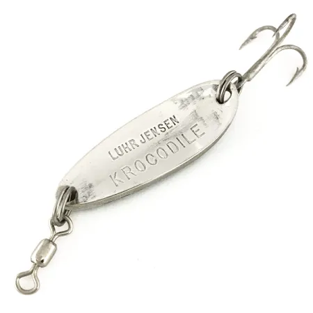 Luhr Jensen Krocodile Blinker, White/Blue/Nickel, 9g, Sinking, #7543