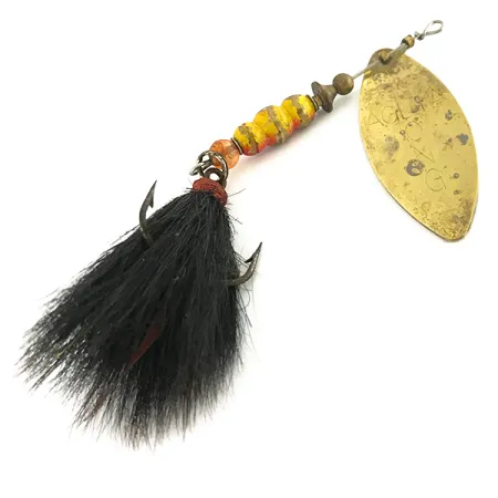 Mepps Aglia Long 3 Dressed Spinner, Messing, 12g, Weidenblatt, #7562