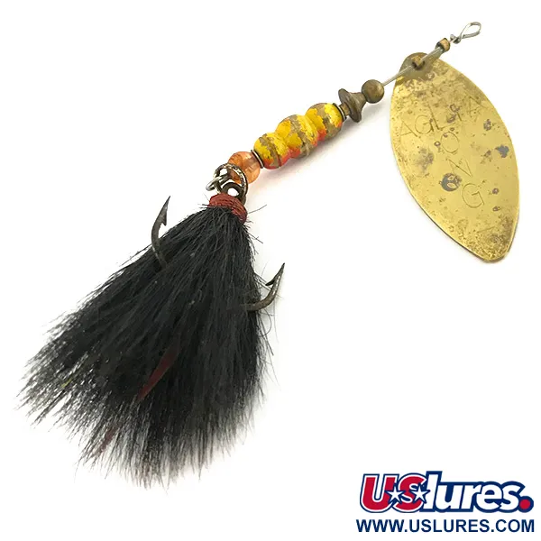 Mepps Aglia Long 3 Dressed Spinner, Messing, 12g, Weidenblatt, #7562