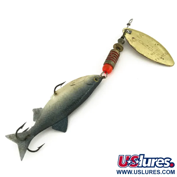 Mepps Aglia Long 2 Mino Spinner, Messing, 9g, Gummifisch, #7563