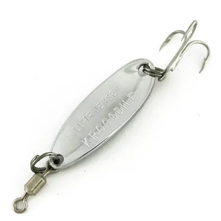 Luhr Jensen Krocodile Blinker, Nickel/Grün, 7g, Weitwurf-Design, #7568