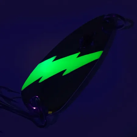 Red Eye Evil Eye UV Blinker, Nickel / Grün, 14g, UV-Glow, #7590