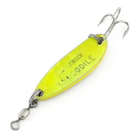 Luhr Jensen Krocodile UV Blinker, Yellow, 9g, UV-aktiv, #7604