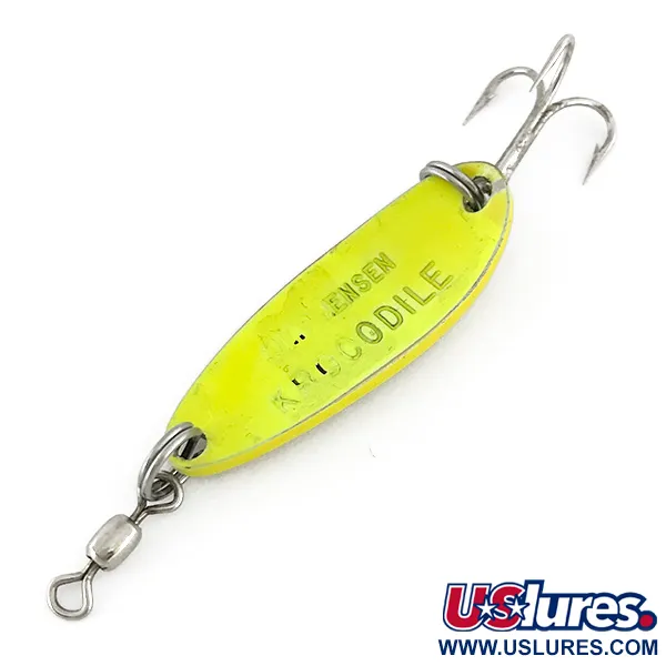 Luhr Jensen Krocodile UV Blinker, Yellow, 9g, UV-aktiv, #7604