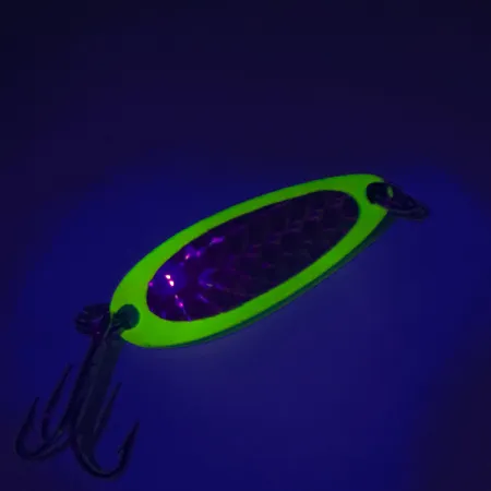 Luhr Jensen Krocodile UV Blinker, Yellow, 9g, UV-aktiv, #7604