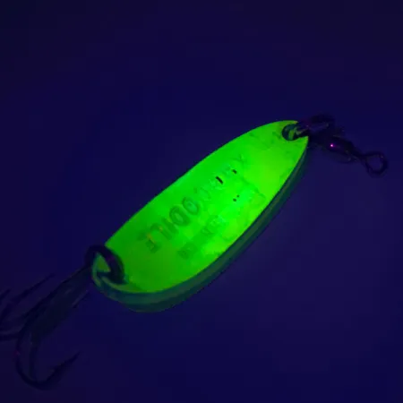 Luhr Jensen Krocodile UV Blinker, Yellow, 9g, UV-aktiv, #7604