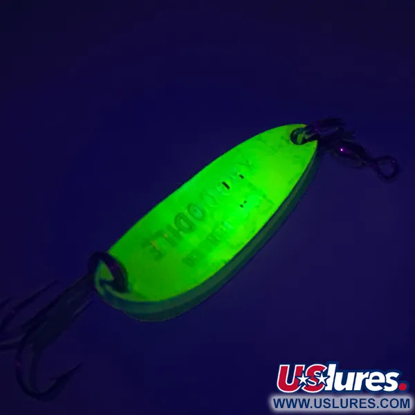 Luhr Jensen Krocodile UV Blinker, Yellow, 9g, UV-aktiv, #7604