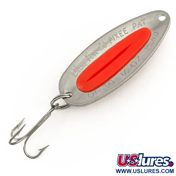 Blue Fox Pixee UV Blinker, Gehämmertes Nickel / Rot, 14g, UV, #7610