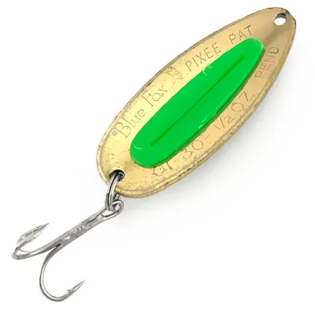 Blue Fox Pixee UV Blinker, Gold / Green, 14g, UV-aktiv, #7612