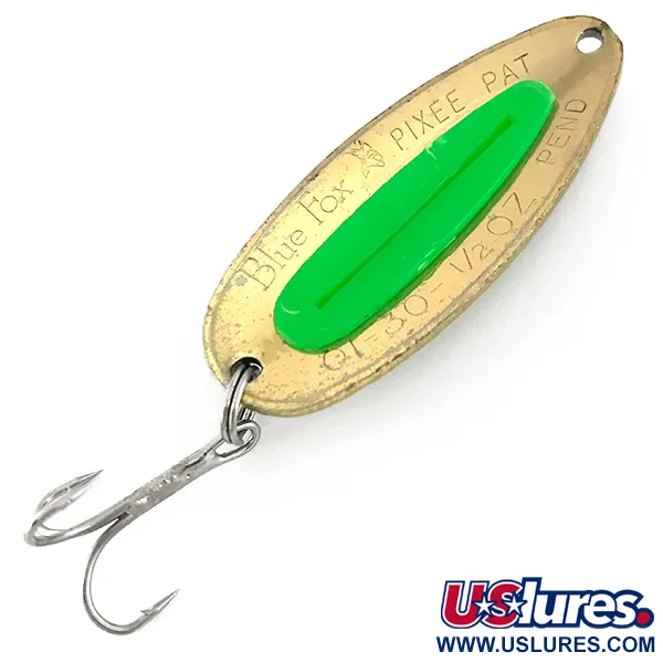 Blue Fox Pixee UV Blinker, Gold / Green, 14g, UV-aktiv, #7612
