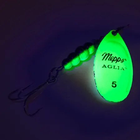 Mepps Aglia 5 Fluo UV Spinner, Chartreuse, 14g, UV-aktiv, #7621