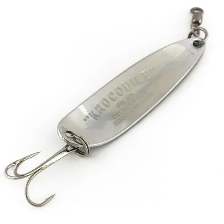 Luhr Jensen Krocodile Die #5 Blinker, Nickel/Blau, 23g, Vintage, #7630