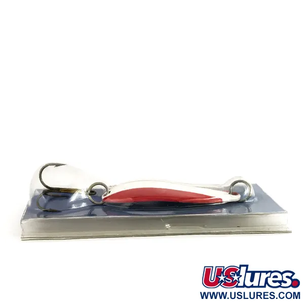 Blue Fox Strobe Tear Drop Spoon Blinker, Rot/Weiß, 11g, #7676