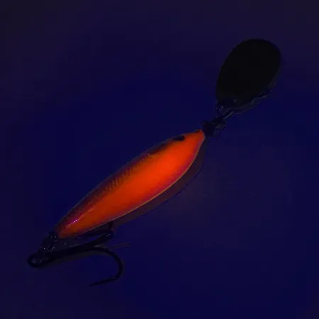 Blue Fox Vibrax Minnow Spin 1 UV, Orange / Gold, 4g, UV-aktiv, #7687