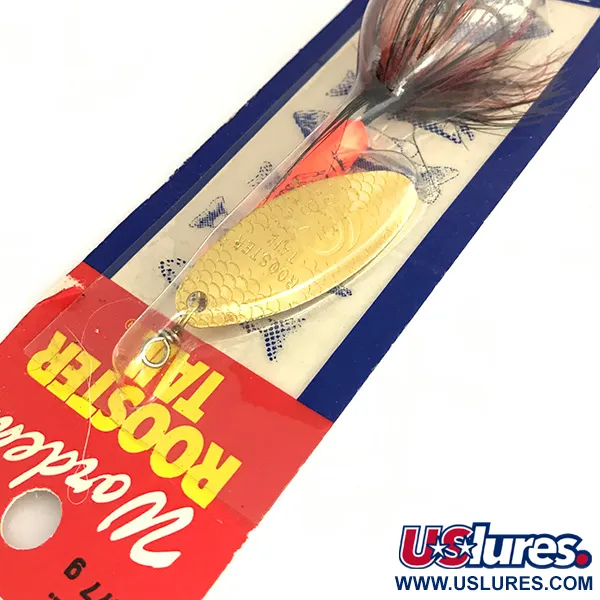 Worden’s Original Rooster Tail UV Spinner, Gold/Rot, 12g, Feder, #7772