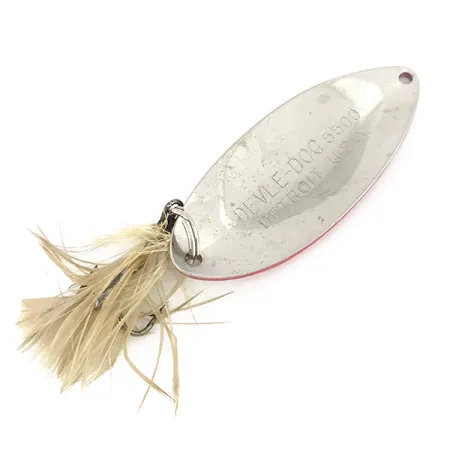 Dardevle Devle Dog 5500 Blinker, Rot/Weiß/Nickel, 21g, Federdrilling, #7791