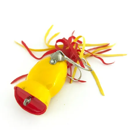 Fred Arbogast Hula Popper Popper, Gelb, 8g, Gummifransen, #7810