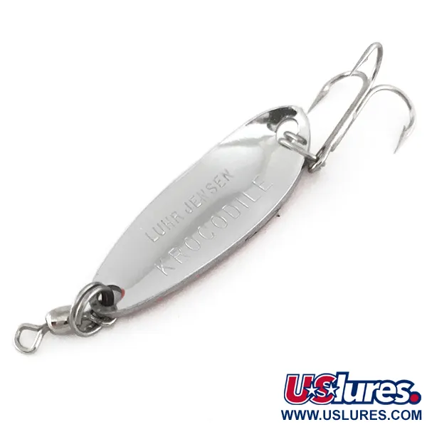 Luhr Jensen Krocodile Blinker, Nickel gehämmert/Rot, 9g, Weitwurf, #7869