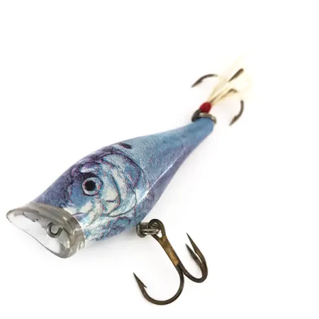 Berkley Popper Oberflächenköder, Blau/Silber, 9g, Federdrilling, #7881