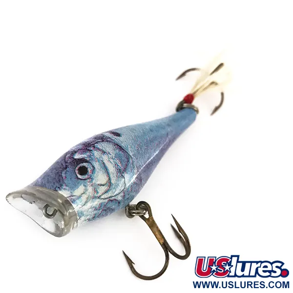 Berkley Popper Oberflächenköder, Blau/Silber, 9g, Federdrilling, #7881