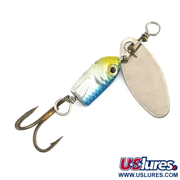 Blue Fox Flash Deep Runner Spinner, Nickel / Blau, 4g, Bleikörper, #7887