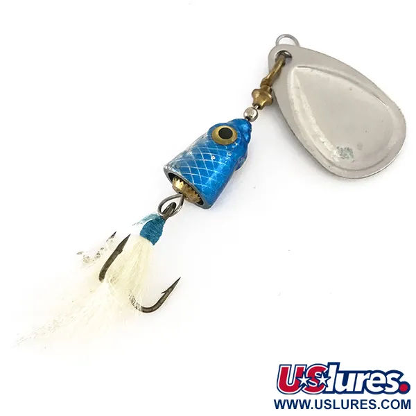 Blue Fox Vibrax Shallow Spinner, Rainbow Blue, 6g, Federdrilling, #7890