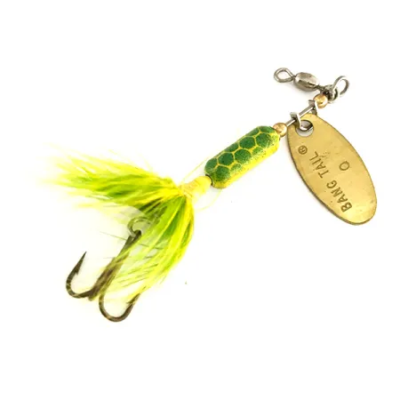 Luhr Jensen Bang Tail 0 Spinner, Gold/Grün, 3,5g, Federdrilling, #7892