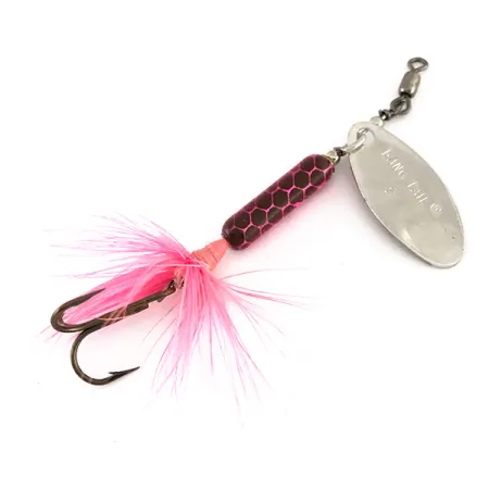 Luhr Jensen Bang Tail 2 Spinner, Nickel / Pink, 5.5g, Federdrilling, #7893