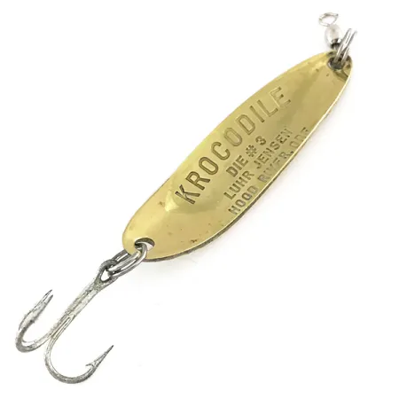 Luhr Jensen Krocodile Die #3 Blinker, Gold/Grün/Rot, 10g, UV, #7896