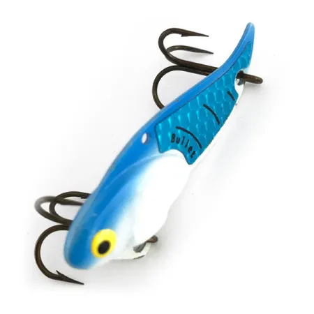 Bullet Bait Bullet Blade Blade Bait, White / Blue, 10g, Zink, #7936