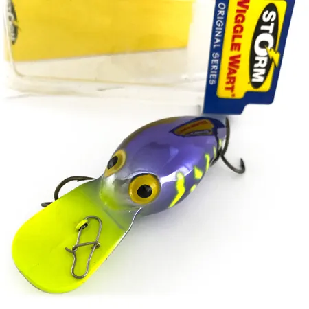 Storm Wiggle Wart Tiefläufer, Violett / Fluo-Gelb, 11g, Rasseln, #7944